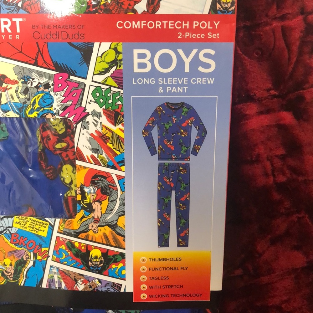 Marvel Comic climatesmart base layer for boys